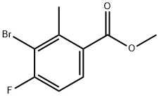 Methyl 3-bromo-4-fluoro-2-methylbenzoate Struktur