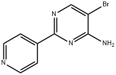 5-bromo-2-(pyridin-4-yl)pyrimidin-4-amine Struktur