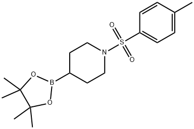 Piperidine, 1-[(4-methylphenyl)sulfonyl]-4-(4,4,5,5-tetramethyl-1,3,2-dioxaborolan-2-yl)- Structure