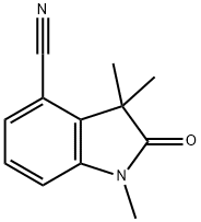 1,3,3-trimethyl-2-oxo-2,3-dihydro-1H-indole-4-carbonitrile Struktur