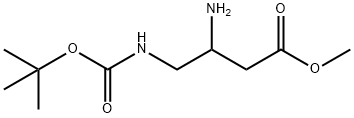 Butanoic acid, 3-amino-4-[[(1,1-dimethylethoxy)carbonyl]amino]-, methyl ester Struktur