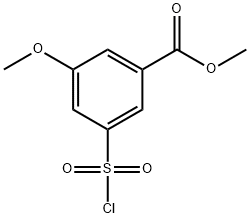 methyl 3-(chlorosulfonyl)-5-methoxybenzoate Struktur