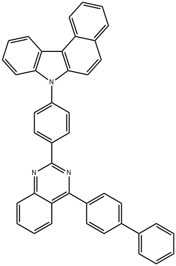 5-(4-(4-(9,9-二甲基-9H-芴-2-基)喹唑啉-2-基)苯基)-5H-苯并[B]咔唑, 1394834-88-8, 結(jié)構(gòu)式