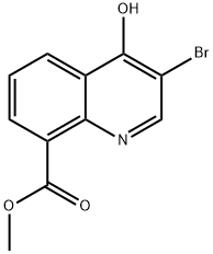 methyl 3-bromo-4-oxo-1~{H}-quinoline-8-carboxylate Struktur