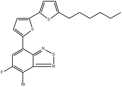 4-Bromo-5-fluoro-7-(5'-hexyl-[2,2'-bithiophen]-5-yl)benzo[c][1,2,5]thiadiazole Struktur