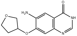 6-?amino-7-[(tetrahydro-3-furanyl)oxy]-4(3H)-Quinazolinone Struktur