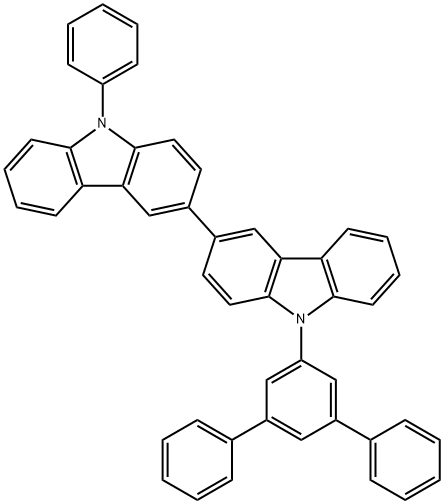 3,3'-Bi-9H-carbazole, 9-phenyl-9'-[1,1':3',1''-terphenyl]-5'-yl- Struktur