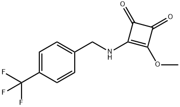 3-Cyclobutene-1,2-dione, 3-methoxy-4-[[[4-(trifluoromethyl)phenyl]methyl]amino]- Struktur