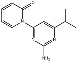 2-Amino-4-(1H-pyridin-2-one)-6-(iso-propyl)pyrimidine Struktur