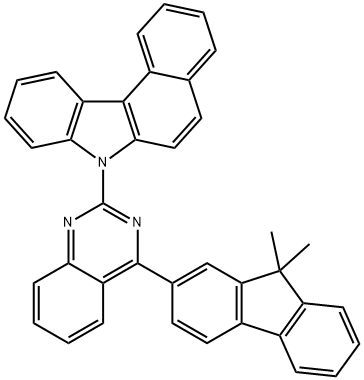 7H-Benzo[c]carbazole, 7-[4-(9,9-dimethyl-9H-fluoren-2-yl)-2-quinazolinyl]- Struktur