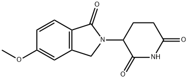 2,6-Piperidinedione, 3-(1,3-dihydro-5-methoxy-1-oxo-2H-isoindol-2-yl)- Struktur