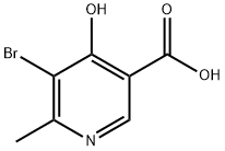 5-bromo-4-hydroxy-6-methylpyridine-3-carboxylic acid Struktur