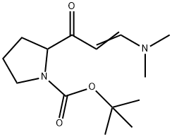 2-(3-Dimethylamino-acryloyl)-pyrrolidine-1-carboxylic acid tert-butyl ester Struktur