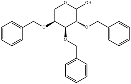 L-Arabinopyranose, 2,3,4-tris-O-(phenylmethyl)- Struktur