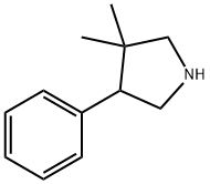 Pyrrolidine, 3,3-dimethyl-4-phenyl- Struktur