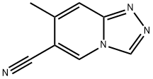 7-methyl-[1,2,4]triazolo[4,3-a]pyridine-6-carbonitrile Struktur