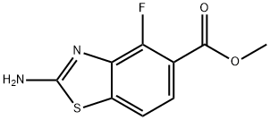 methyl 2-amino-4-fluoro-1,3-benzothiazole-5-carboxylate Struktur