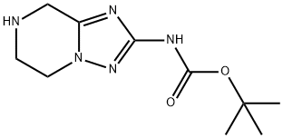 (5,6,7,8-Tetrahydro-[1,2,4]triazolo[1,5-a]pyrazin-2-yl)-carbamic acid tert-butyl ester Struktur