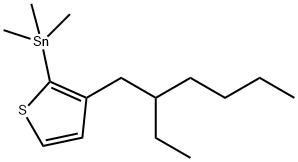 Stannane, [3-(2-ethylhexyl)-2-thienyl]trimethyl- Struktur