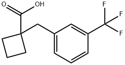 1-[3-(Trifluoromethyl)phenyl]methylcyclobutane-1-carboxylic acid Struktur