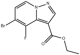 Pyrazolo[1,5-a]pyridine-3-carboxylic acid, 5-bromo-4-fluoro-, ethyl ester Struktur