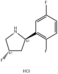 (2R,4S)-2-(2,5-difluorophenyl)-4-fluoropyrrolidine hydrochloride Struktur