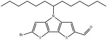 4H-Dithieno[3,2-b:2',3'-d]pyrrole-2-carboxaldehyde, 6-bromo-4-(1-hexylheptyl)- Struktur