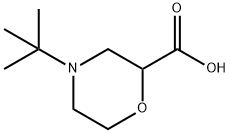 2-Morpholinecarboxylic acid, 4-(1,1-dimethylethyl)- Struktur