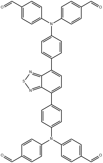 4,4',4'',4'''-((benzo[c][1,2,5]thiadiazole-4,7-diylbis(4,1-phenylene))bis(azanetriyl))tetrabenzaldehyde Struktur