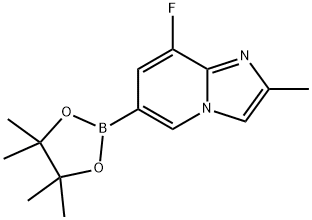 Imidazo[1,2-a]pyridine, 8-fluoro-2-methyl-6-(4,4,5,5-tetramethyl-1,3,2-dioxaborolan-2-yl)- Struktur