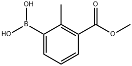 3-(methoxycarbonyl)-2-methylphenylboronic acid Struktur