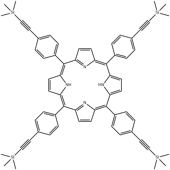 21H,23H-Porphine,5,10,15,20-tetrakis[4-[2-(trimethylsilyl)ethynyl]phenyl]- Struktur