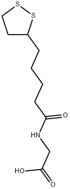 Glycine, N-[5-(1,2-dithiolan-3-yl)-1-oxopentyl]- Struktur