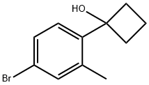 Cyclobutanol, 1-(4-bromo-2-methylphenyl)- Struktur