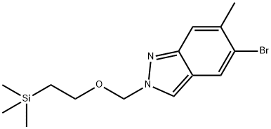 2H-Indazole, 5-bromo-6-methyl-2-[[2-(trimethylsilyl)ethoxy]methyl]- Struktur