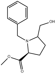 methyl (2S,5S)-1-benzyl-5-(hydroxymethyl)pyrrolidine-2-carboxylate Struktur