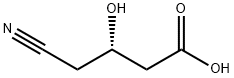 Butanoic acid, 4-cyano-3-hydroxy-, (3S)- Struktur