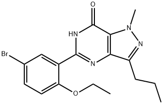 7H-Pyrazolo[4,3-d]pyrimidin-7-one, 5-(5-bromo-2-ethoxyphenyl)-1,6-dihydro-1-methyl-3-propyl- Struktur