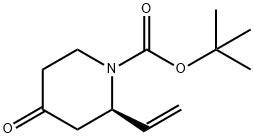 1-Piperidinecarboxylic acid, 2-ethenyl-4-oxo-, 1,1-dimethylethyl ester, (2R)- Struktur