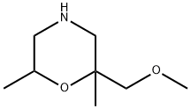 Morpholine, 2-(methoxymethyl)-2,6-dimethyl- Struktur