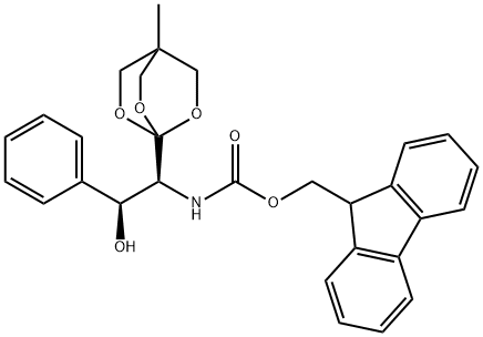 Carbamic acid, [(1S,2S)-2-hydroxy-1-(4-methyl-2,6,7-trioxabicyclo[2.2.2]oct-1-yl)-2-phenylethyl]-, 9H-fluoren-9-ylmethyl ester (9CI)