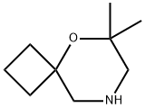 5-Oxa-8-azaspiro[3.5]nonane,6,6-dimethyl- Struktur