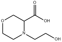 3-Morpholinecarboxylic acid, 4-(2-hydroxyethyl)- Struktur