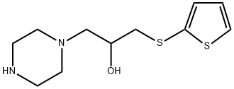 1-(piperazin-1-yl)-3-(thiophen-2-ylsulfanyl)propan-2-ol Struktur