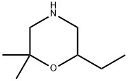 Morpholine, 6-ethyl-2,2-dimethyl- Struktur