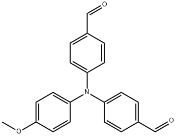 Benzaldehyde, 4,4'-[(4-methoxyphenyl)imino]bis- Struktur