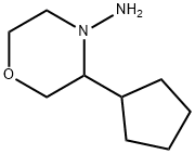 4-Morpholinamine, 3-cyclopentyl Struktur