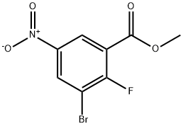 methyl 3-bromo-2-fluoro-5-nitrobenzoate Struktur