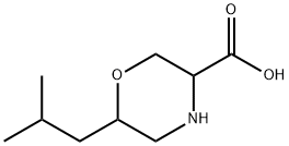 3-Morpholinecarboxylic acid, 6-(2-methylpropyl)- Struktur