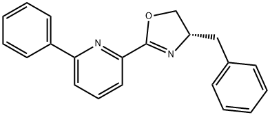 Pyridine, 2-[(4S)-4,5-dihydro-4-(phenylmethyl)-2-oxazolyl]-6-phenyl- Struktur